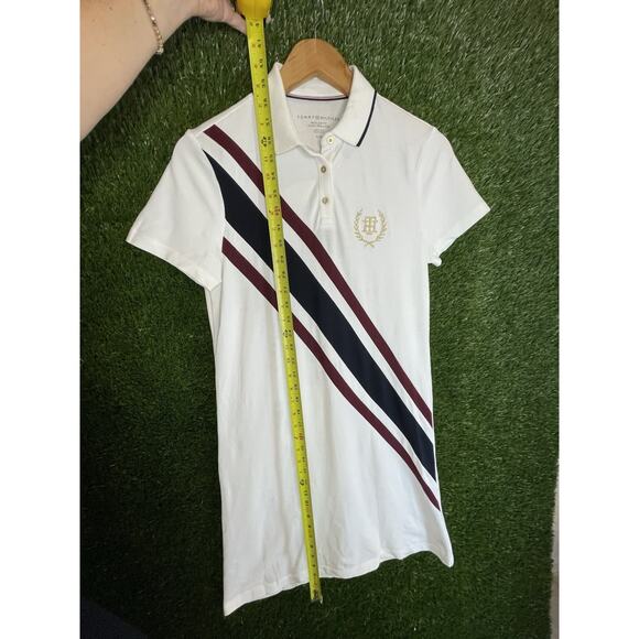 Tommy Hilfiger Women’s Banner Stripe Polo Dress White Size S/P Regular Fit - Picture 2 of 5